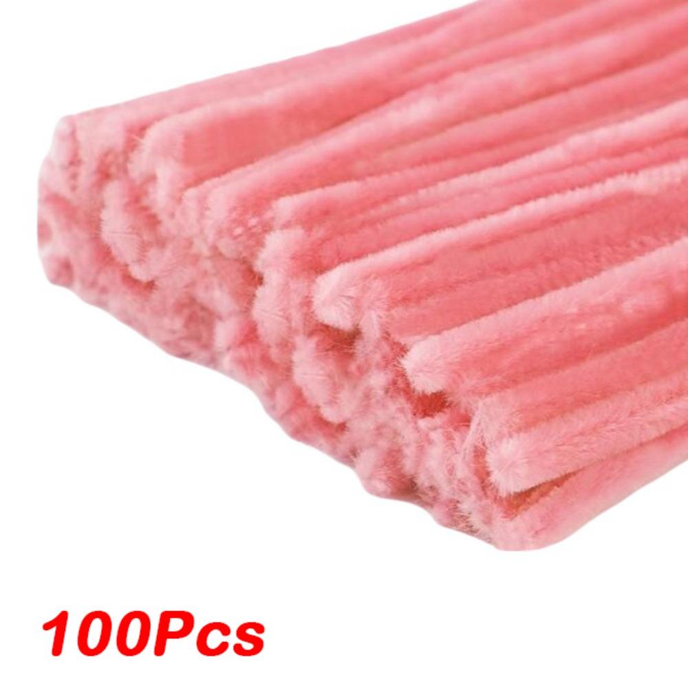 100/300/400Pcs Flexible Wire Pipe Cleaners Bendable Plush Sticks for Artificial Flower Making