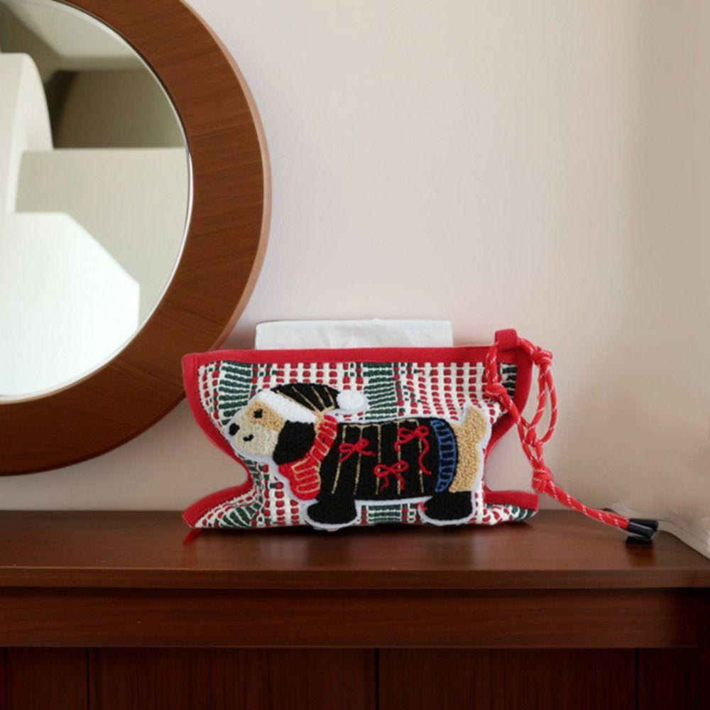 Рустикальный стиль Такса Коробка для салфеток Подвесной чехол для бумажных салфеток Высококачественная сумка для бумажных полотенец Кухня