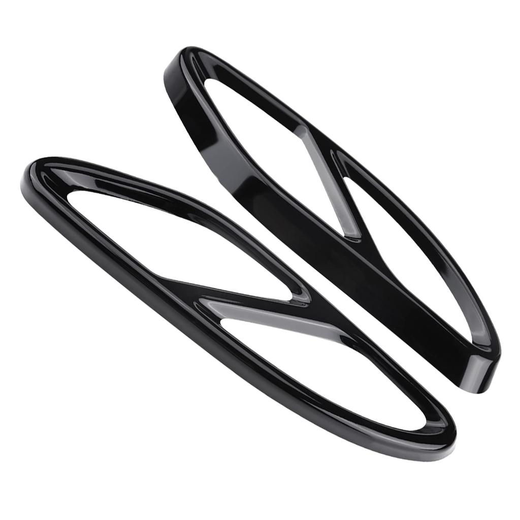 Set of 2 Black Exhaust Pipe Cover Trims for GLC C C207 Coupe Mercedes-Benz E-Class 2014-2017 (Black)