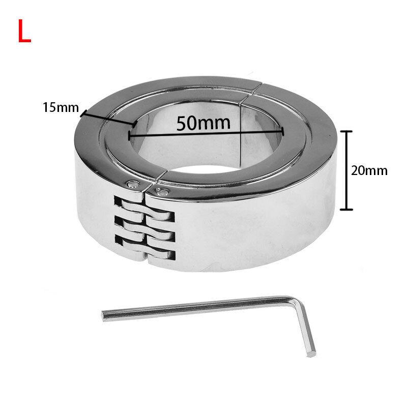 БДСМ большой сверхмощный мужской мяч мошонки носилки тренировочное устройство для пениса металлический замок бондаж кольцо на член задержка эякуляции секс-игрушка