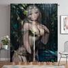 Curtains for Living Room Curtain for Room 2 Panel Female Elf Home Interior Curtains Shades Halloween Decoration Partition Camera