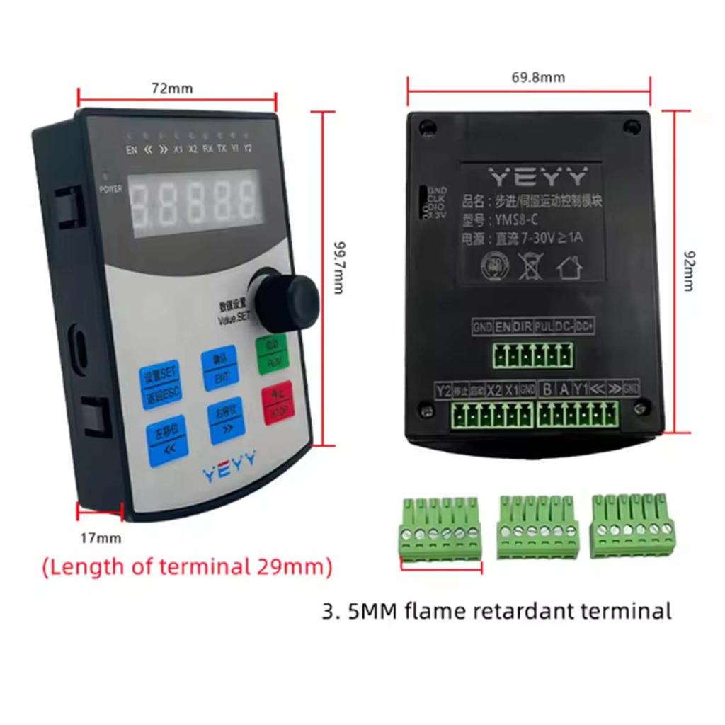 Stepper Motor Controller Single Axis Servo Motor Forward and Reverse Positioning Angle Number of Turns Controller Knob Speed