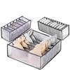 3pcs Foldable Closet Organizer Set Multi-Sized Nylon Drawer Dividers for Lingerie, Socks & Ties, Durable Storage Solution, Clothes Organizer