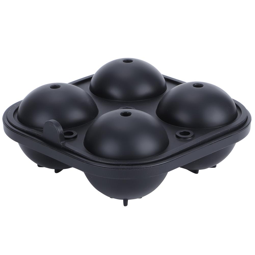 Multifunction DIY 4 Hole Non‑Stick Silicone Ice Ball Molds Maker Tray 6cm Kitchen Tools