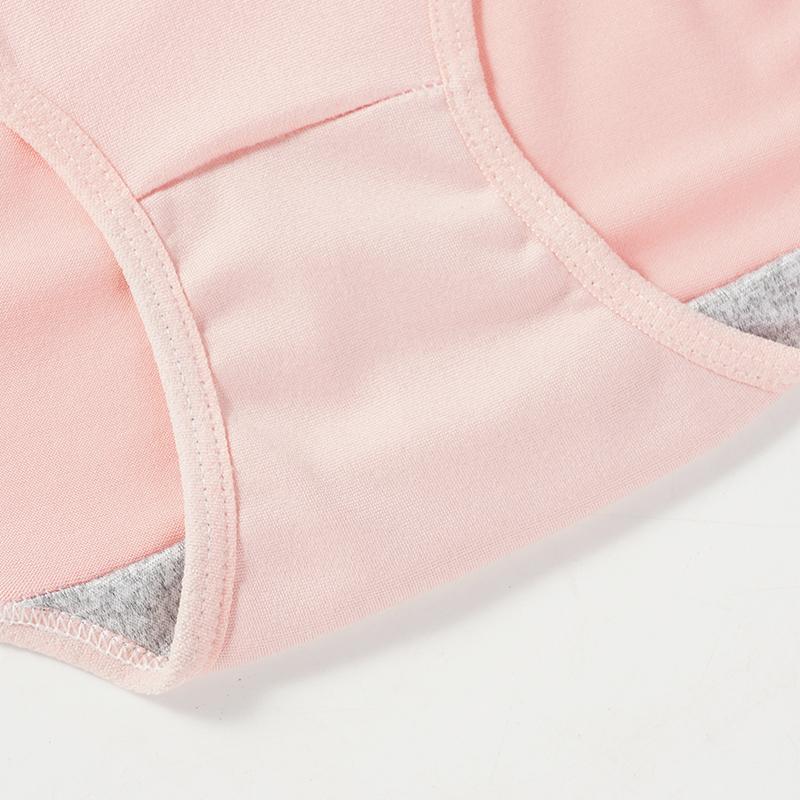 Женское нижнее белье Хлопковая ластовица Однотонное Простое Со средней посадкой Удобные Девичьи трусики