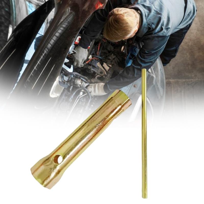 14мм 18мм Двухголовочный свечной ключ Сверхпрочная конструкция из легированной стали Нескользящая рукоятка Обслуживание автомобиля и мотоцикла