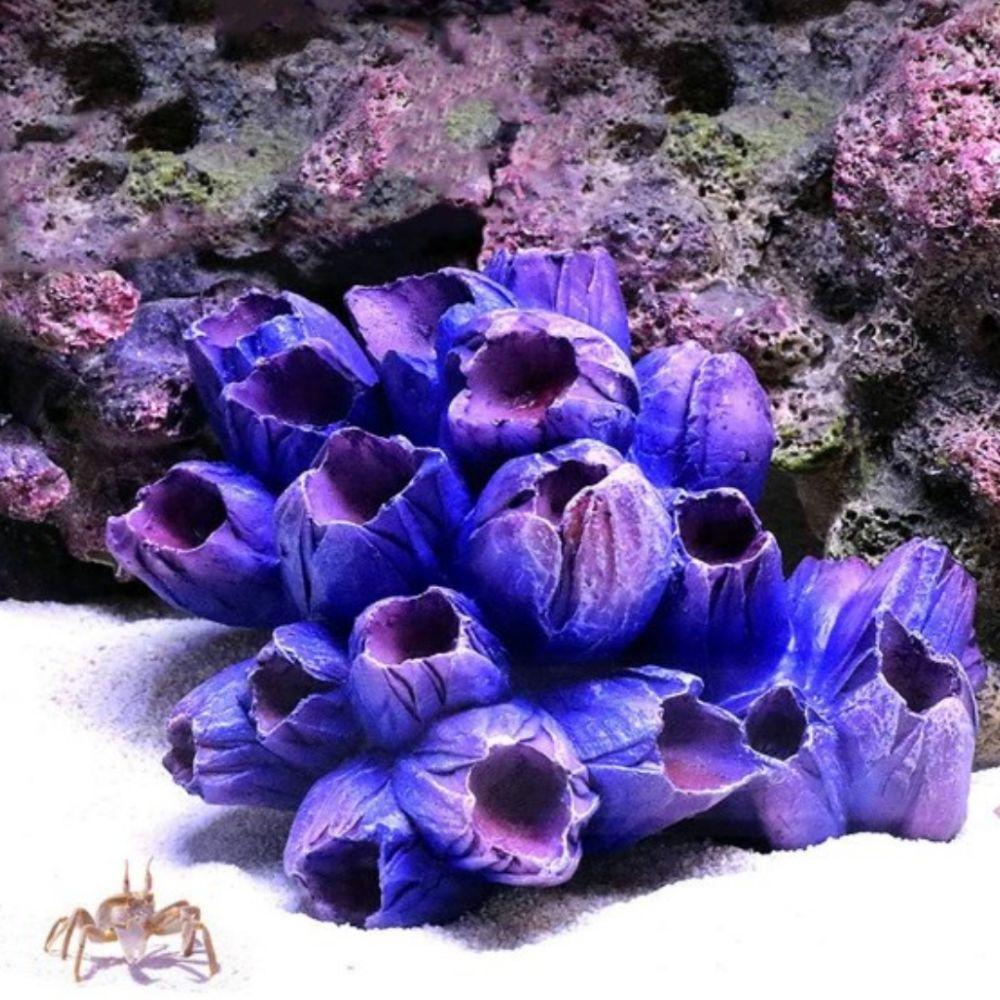 1 шт. Фиолетовый смоляной коралловый полирезиновый аквариумный декор, имитация коралловых украшений для аквариума