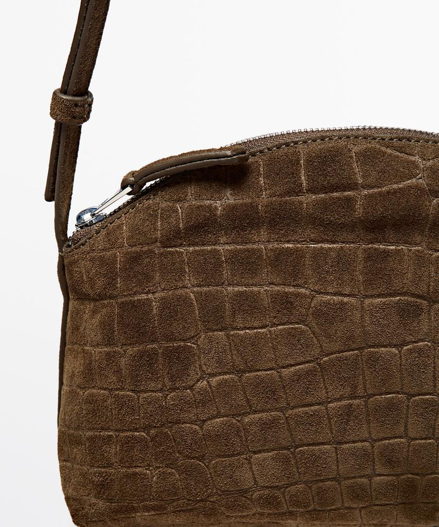 Massimo Dutti Split Suede Crossbody Bag