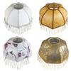 Fabric Tassel Lamp Shade Beaded E27 Lamp Cover Retro Fringe Lamp Shades