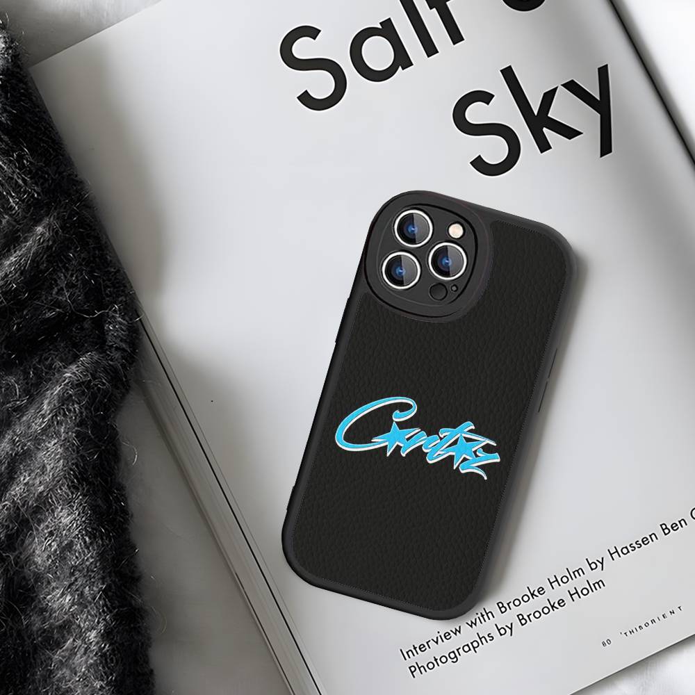 Горячая Мода Кожаный Чехол Для Телефона C-Corteizs Для IPhone 16 14 15 Pro Plus 13 12 11 Pro Max Силиконовый Чехол
