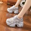Platform Dad Shoes Women's 2025 Summer New Fashion Pearl Versatile Women's Shoes Mesh Breathable Inner Height-increasing Sandals