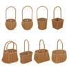 Flower Basket with Handle Woven Plant Basket Flower Storage Basket for Home Wedding Garden Decoration