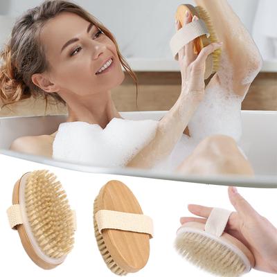 1-4 шт. Щетка для тела для влажной и сухой кожи, щетка для тела SPA из натуральной щетины, мягкий массажер для ванны, щетки для душа, отшелушивание, гладкая кожа, инструменты для ванны