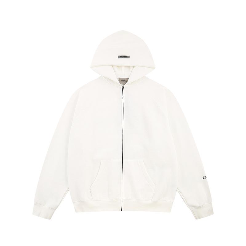 FEAR OF GOD ESSENTIALS Двусторонний Кардиган-Свитшот с Капюшоном и Силиконовым Логотипом