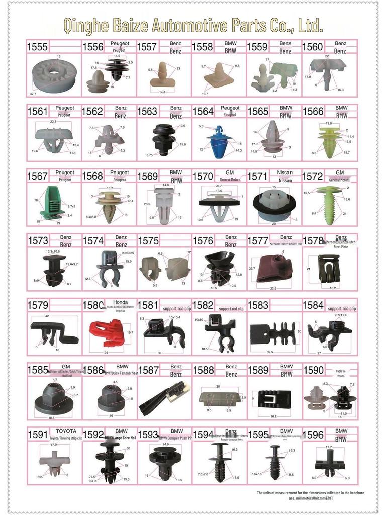 Peugeot Car Door Panel Snap Fasteners Clips