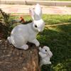 Lovely Garden Statues Resin Animal Figurine Micro Landscape Rabbit Figurine Ornaments  Garden