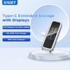 EAGET Mobile Phone Type-C Expansion Storage Comes with USB Adapter, with LCD Display PD 20W Fast Charging for Mobile Phones and Computers