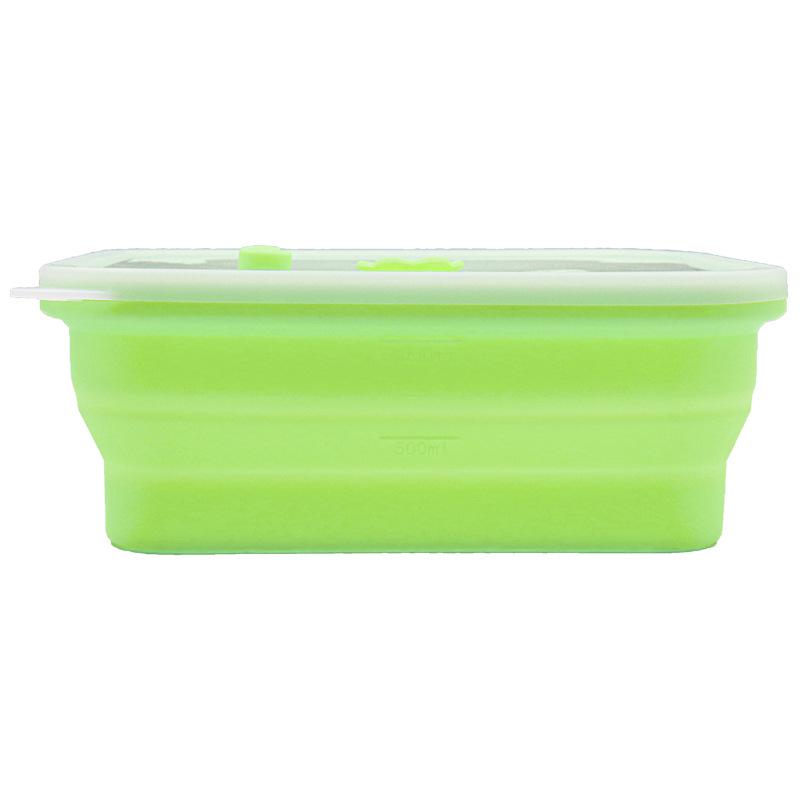 Silicone Sealed Rectangular Lunch Box - Microwaveable & Fresh-Keeping with Lid for Refrigerator and Kitchen Storage