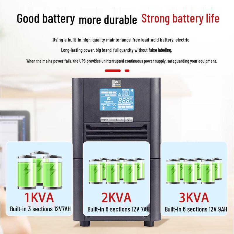 Онлайн ИБП Vertiv GXE 3000VA/2400W со встроенным аккумулятором, штепсель CN (адаптер в комплекте)