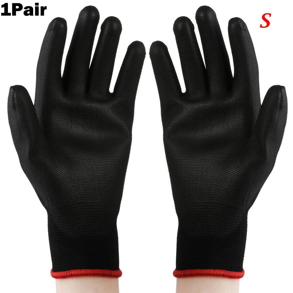 1/6 пар Защитные ПУ Черные Рабочие Перчатки из Полиуретана с Покрытием