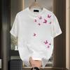 Women Men Cotton T Shirt Round Neck Short Sleeve Print Casual T-shirts