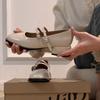 Fashion Temperament Beige Thick Heel Mary Jane Single Shoes Women's 2025 New Spring and Autumn Skirt French Square Head Small Leather Shoes