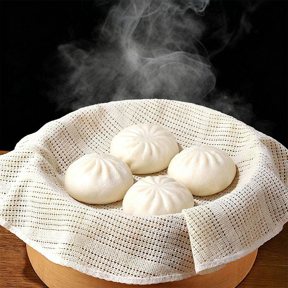 Non-stick Steaming Liner Cotton Steamer Mat New Round Steamer Cloth Rice Steaming