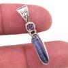 Натуральный кианит, розовый аметист 925 пробы цельное стерлинговое серебро подарок кулон 1,25" M7v50