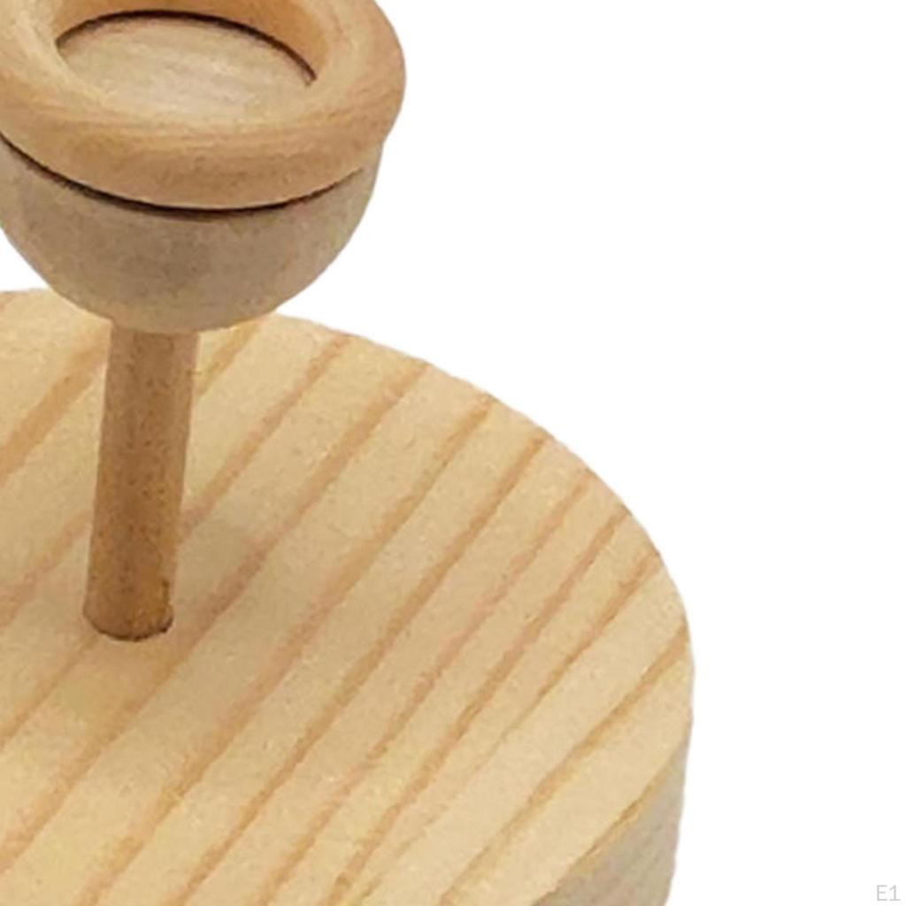 Crystal Ball Display Stand Egg Wooden Stable Baseball Sand Base Sphere Holder for