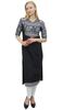 Phagun Женская хлопковая дизайнерская черная туника Kurta Ethnic с рукавами 3-4 Kurta-10