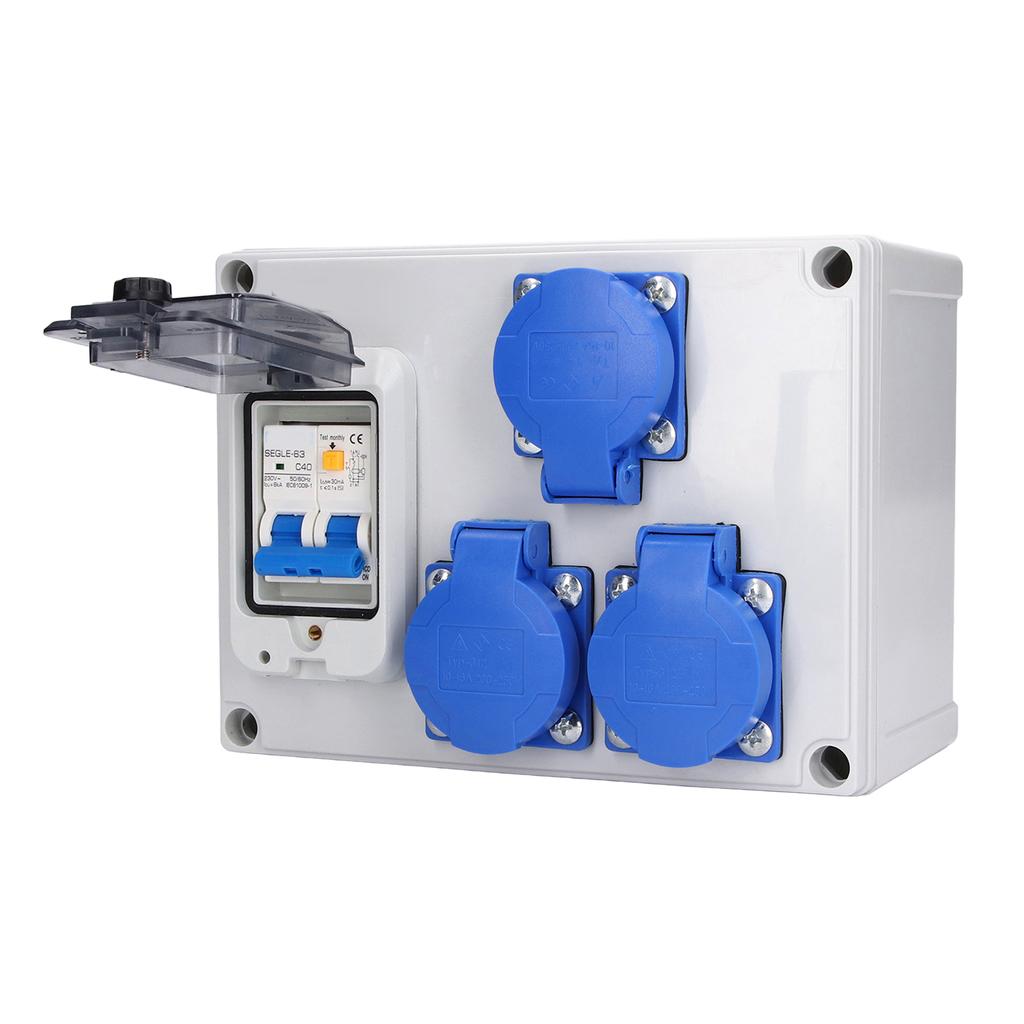 Настенная розетка двойная немецкая силовая розетка коробка розетка 200?250 В с УЗО 230 В 40 А 1P+N