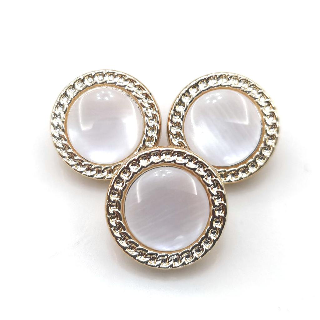 10pcs Pretty Plating Buttons Square Round Buttons Coat Windbreaker Sweater Accessories Various Styles DIY Sewing Supplies