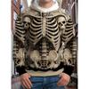 Мужское худи с черепом 3D-принт черепа Худи с длинными рукавами Осенне-зимний уличный топ Ретро повседневное мужское худи Одежда оверсайз