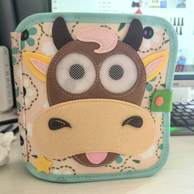 Early Education Cartoon Felt Cloth Book Montessori Baby Children Quiet Book Development Intelligence Rainbow Book 3D Three-Dimensional