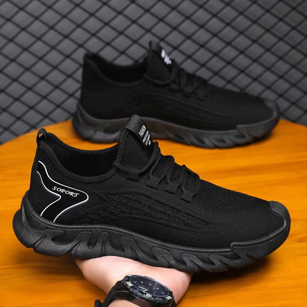 New Style of Flying Mesh Men's Shoes Comfortable Breathable Versatile Casual Fashionable and Trendy Men's Sports