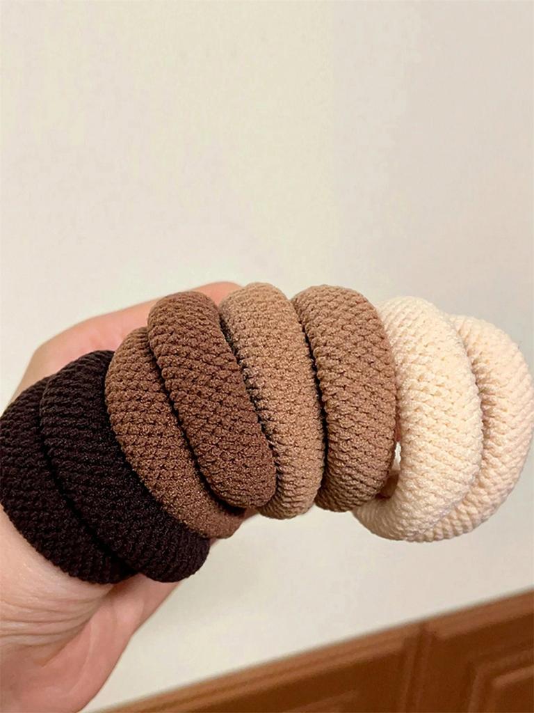 2/5/10/100 Mix Color High Elasticity Thickened Versatile Simple Scrunchies, Hair-Friendly (Random Color) Hair Ties Hair Rope