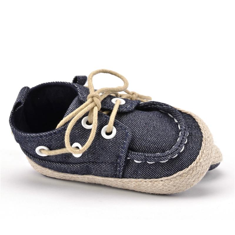 Детские первые ходунки для малышей, новорожденных девочек и мальчиков, джинсовые, с мягкой подошвой, для малышей, младенцев, начинающих ходить, кроссовки, бандажные туфли 0-18 месяцев