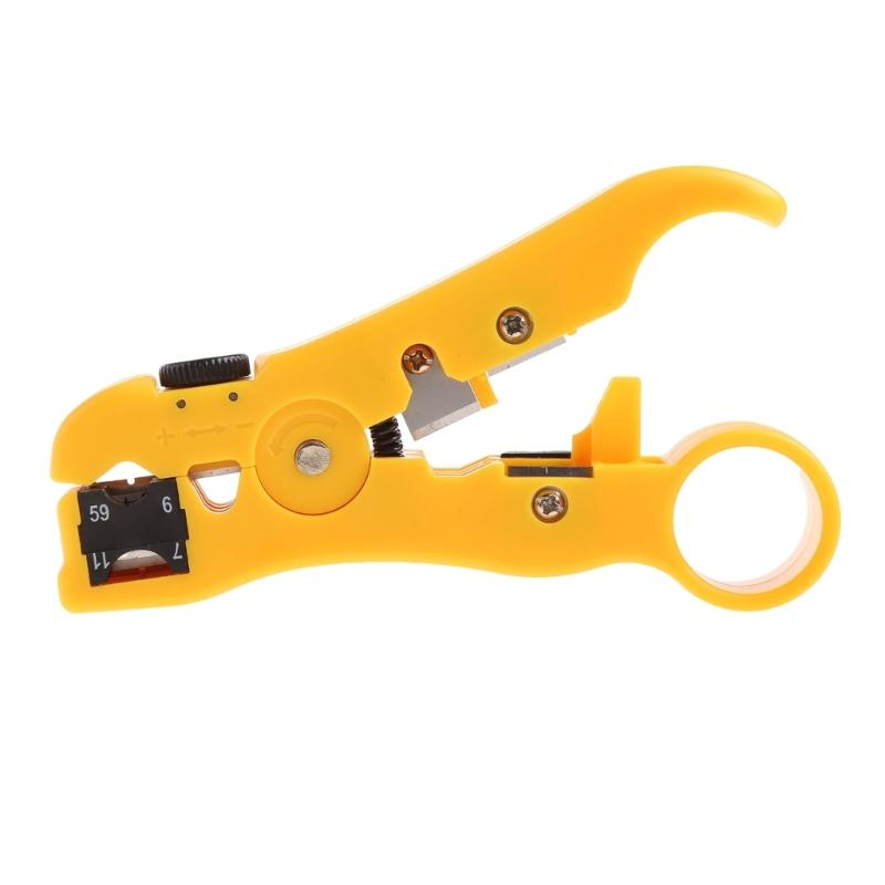 All-In-One Stripping Tool Cable Wire Stripper Compression Tool Coaxial Cable Stripper Round Cable Cutter Flat Cable