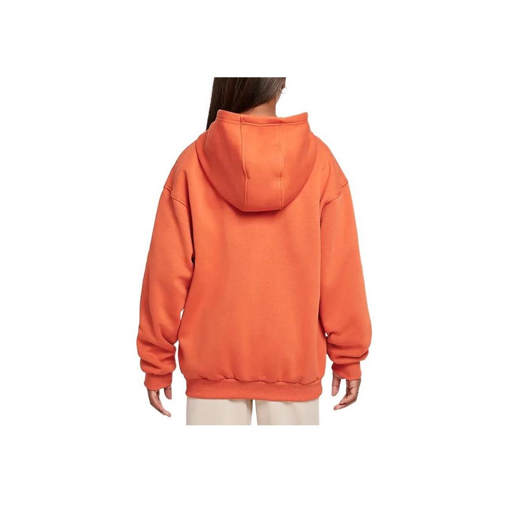 Nike Спортивная одежда Club флисовая куртка большого размера с капюшоном для детей кораллового цвета FD2931-846