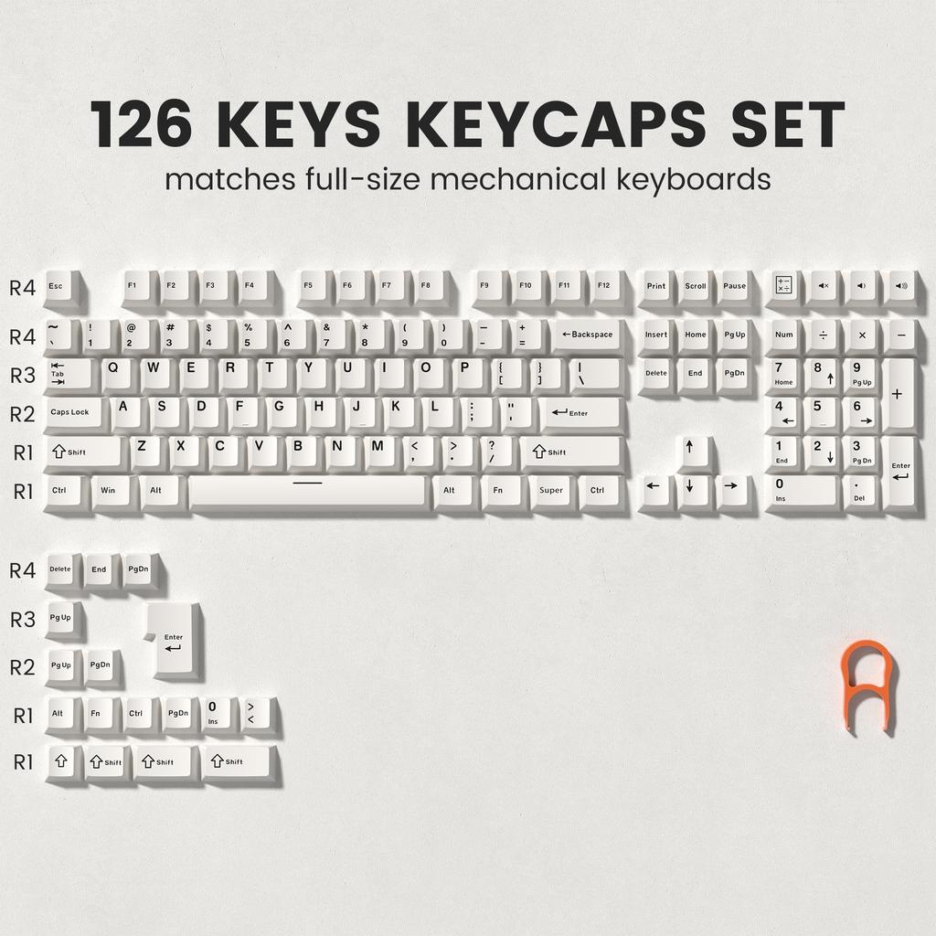 Xiaomi Womier 138 Keys Retro Brown Gray PBT Keycap Double Shot Cherry Profile Key Caps for Cherry MX Switches Mechanical Gamer Keyboard