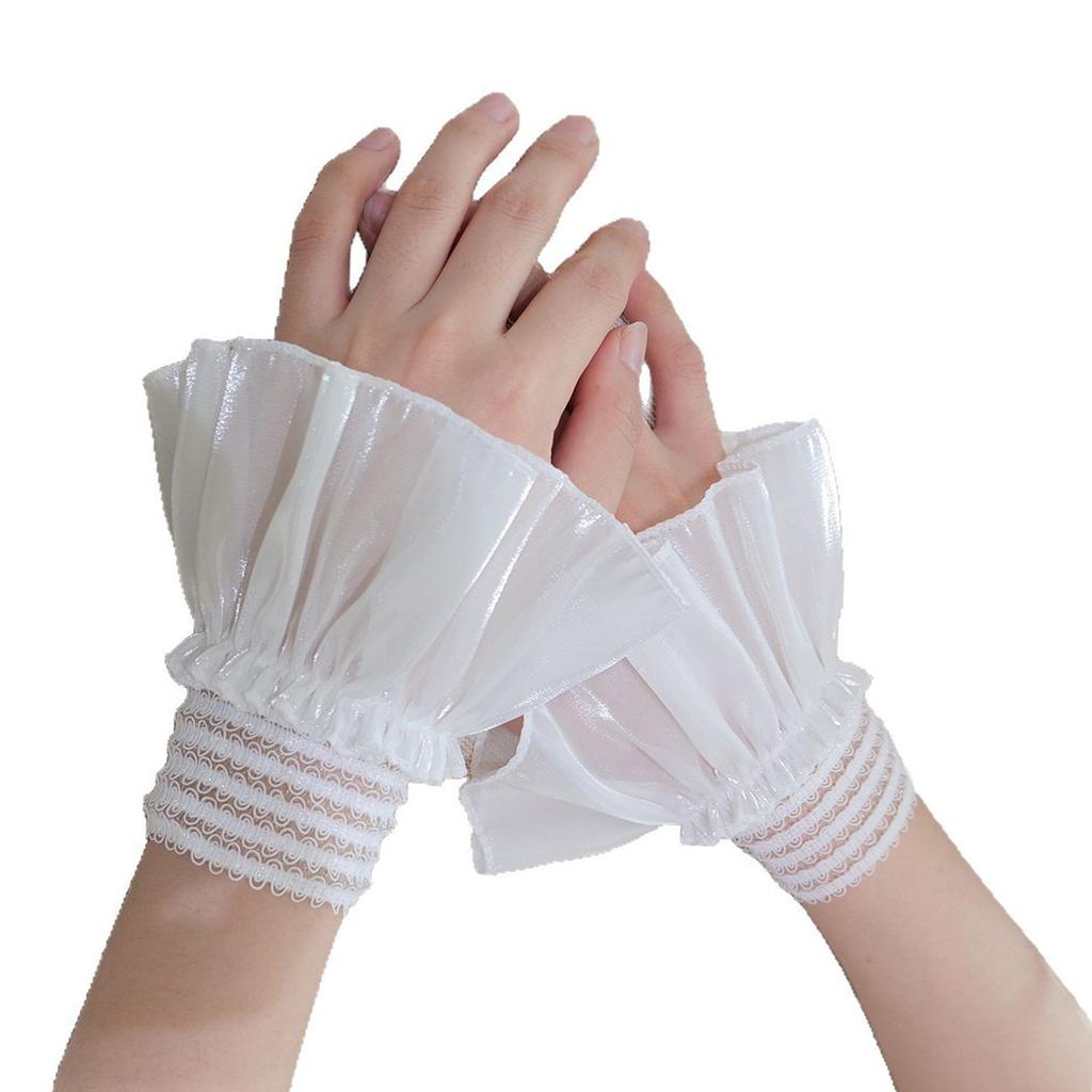 1 пара многослойных эластичных манжет на запястье, съемные рукава для рубашки, разноцветные рукава для фотосессий ногтей и модных съемок