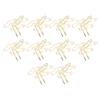 50pcs Pen Clips Multipurpose Electroplating Cute Shape Metal Pen Holders for Notebook Journals Clipb