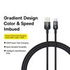 BASEUS Discolor Series 1m Fast Charging Cable USB-A To Type-C 100W Nylon Braided Data Cord