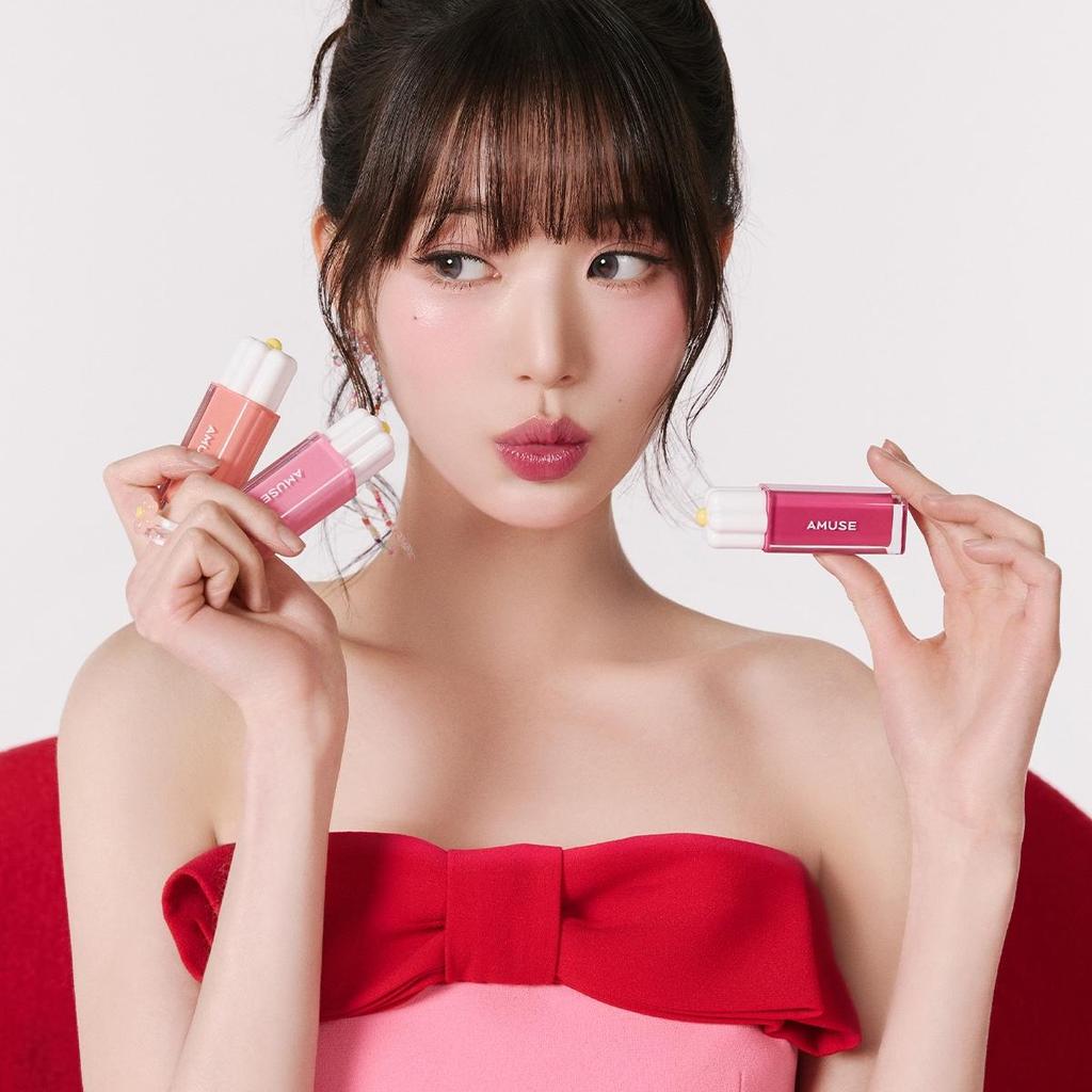 (Выбор Чан Вонёна) AMUSE Dew Tint Стойкий веганский тинт для губ на водной основе (1EA/12 Типы)
