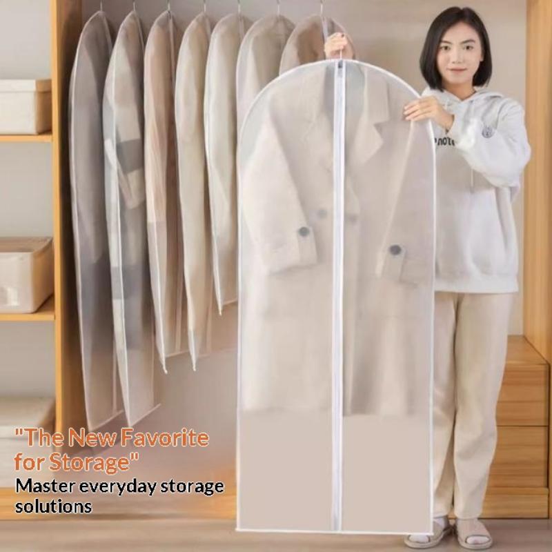 Пылезащитный чехол для одежды большой вместимости, подвесной чехол для хранения одежды, платья, костюма, пальто, с утолщением