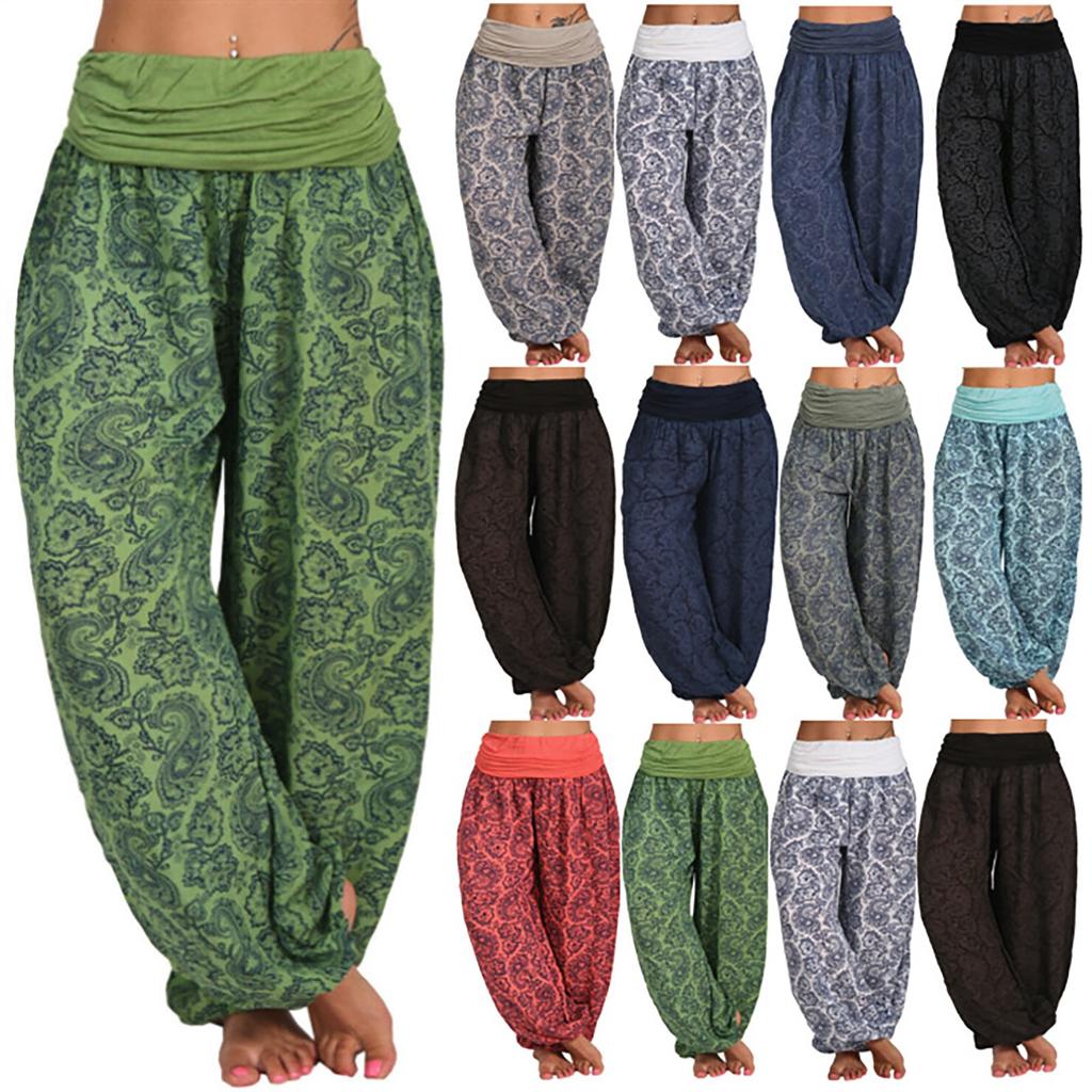 Women Plus Size Solid Color Casual Loose Pants Yoga Pants Women Trousers