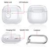 Для Airpods 4 прозрачный чехол с набором для чистки и замком-брелком безопасный мягкий защитный чехол из ТПУ для наушников Airpods 4