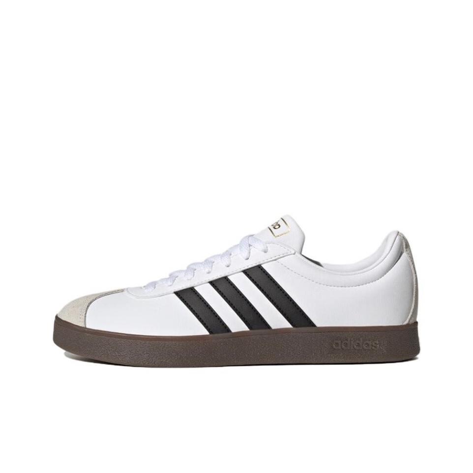 adidas Neo Vl Court Песня Любви, Янтарная Кожа Низкие Скейтборд-Кроссовки Унисекс Розовый Белый ID6015(Команда189-)