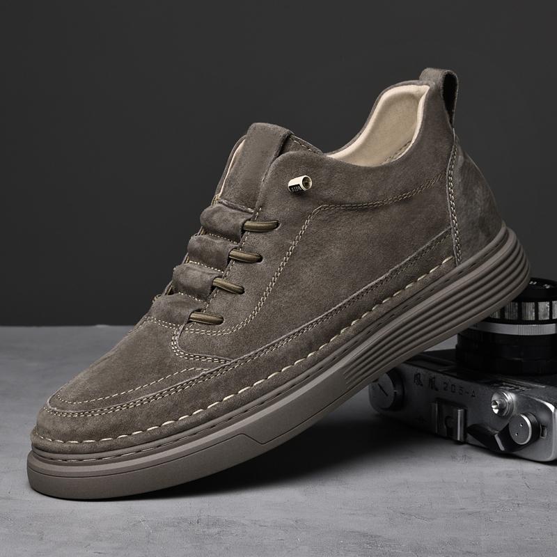 Туфли из коровьей замши, деловые, мужские, повседневные, для отдыха, в британском стиле, обувь для прогулок, люксовые брендовые мужские кроссовки