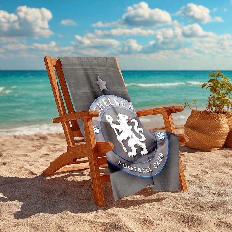 1pc C-Chelsea Beach Towel, Comfortable and Thick, and Swimming/Bath/Picnic/Camping Towel, Suitable for Seaside Beaches